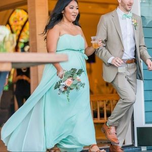 PETITE MINT GREEN BRIDESMAID DRESS